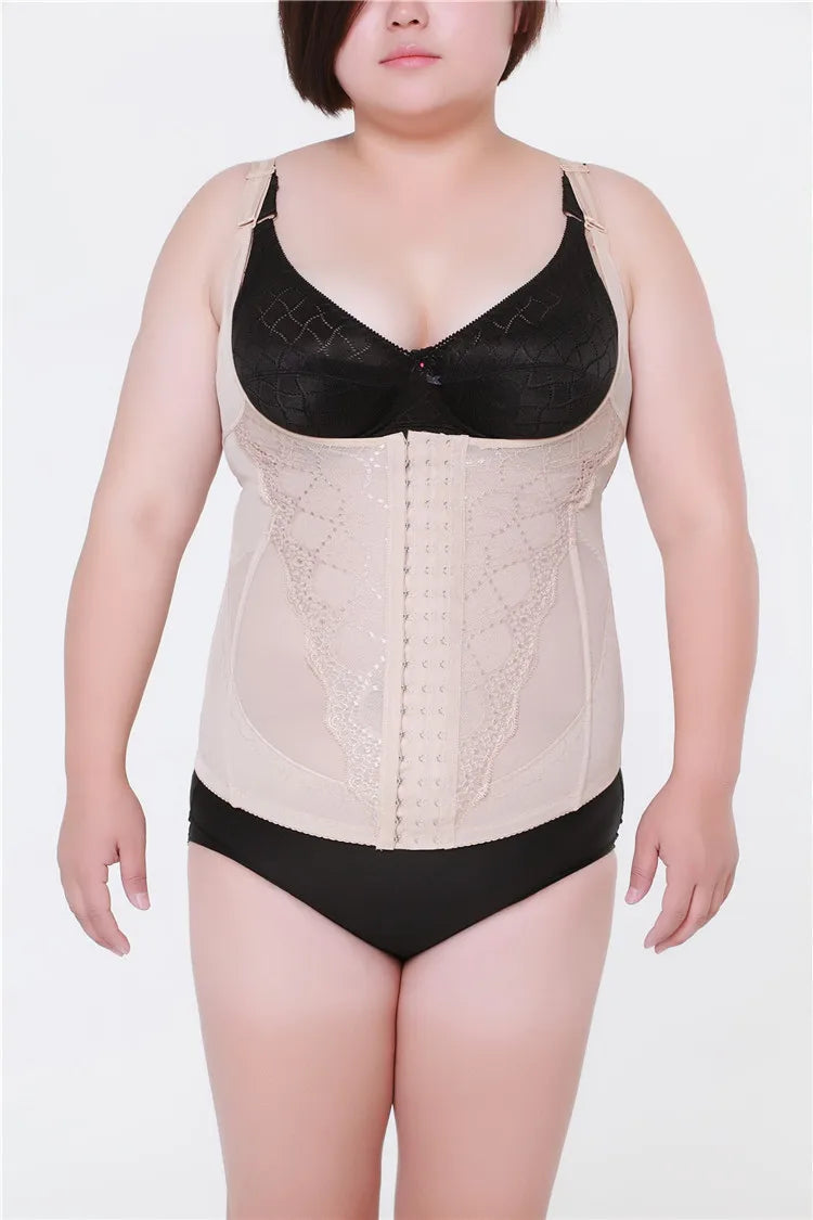High Elastic Adjustable Slimming Body Shaper for Women – Plus Size Waist Corset Bodysuit