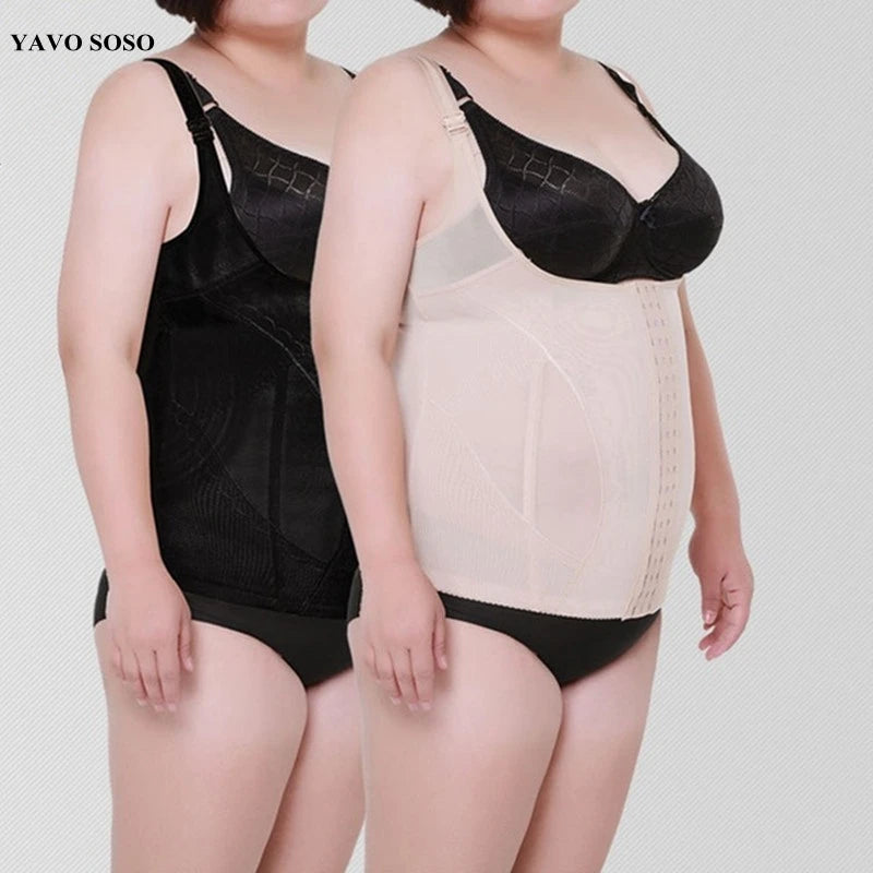 High Elastic Adjustable Slimming Body Shaper for Women – Plus Size Waist Corset Bodysuit