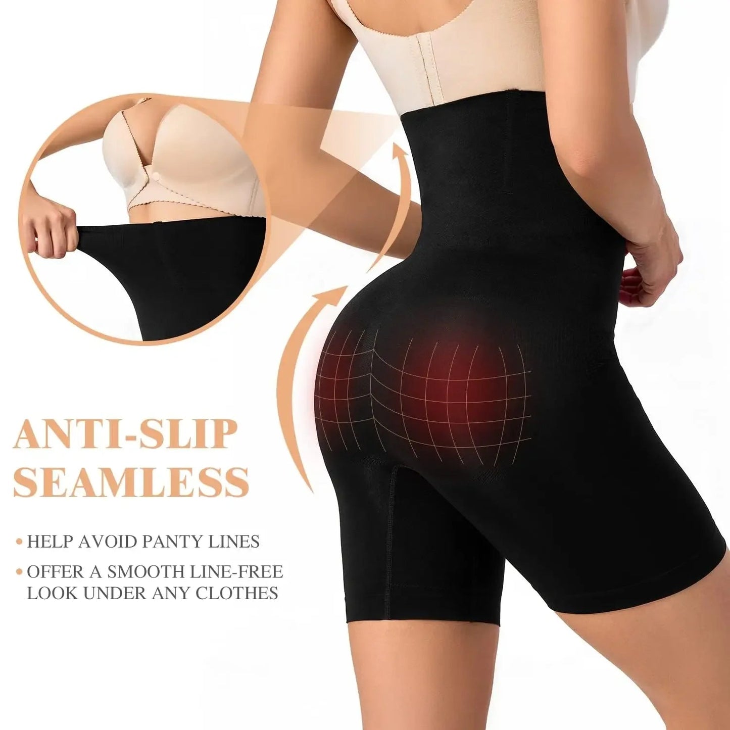 High-Waist Shaping Boyshort Panties – Tummy Control & Butt Lift