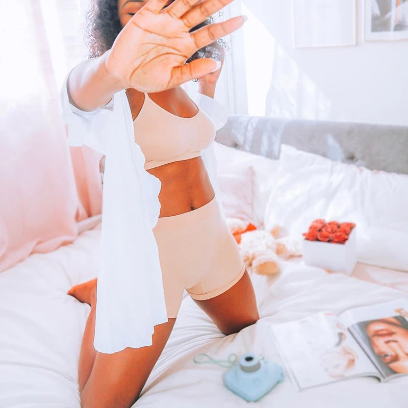 High-Waist Thigh Slimmer Shapewear Panties – Seamless Tummy Control