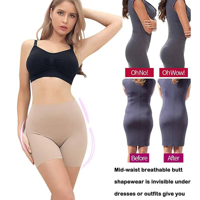 High-Waist Thigh Slimmer Shapewear Panties – Seamless Tummy Control