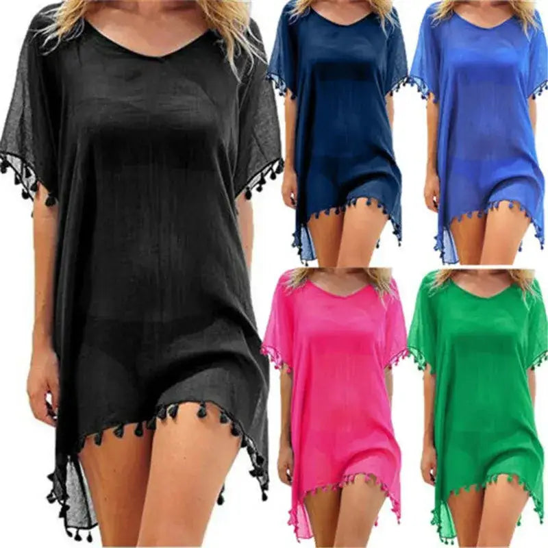 Lace Hollow Crochet Beach Cover Up - Summer Swimsuit Tunic for Women 2024