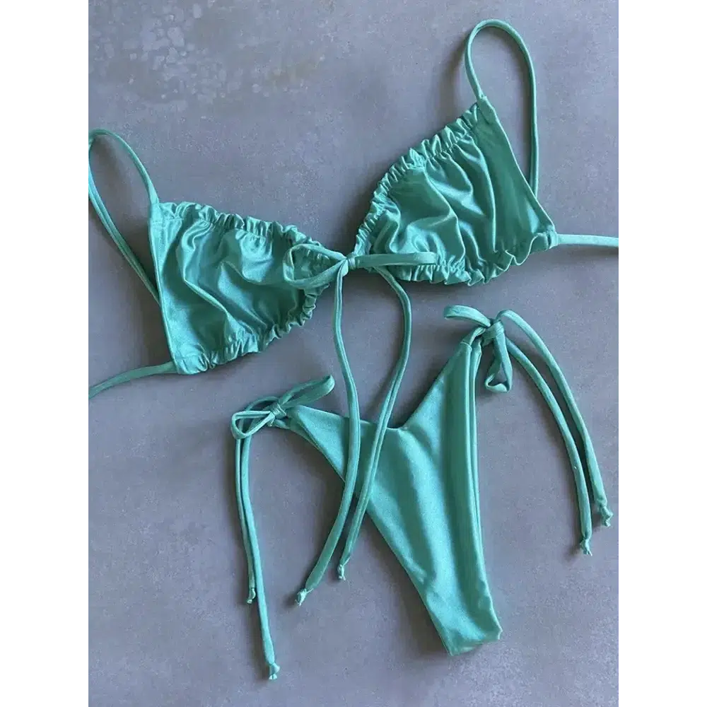 Low Waist Triangle Bikini Set