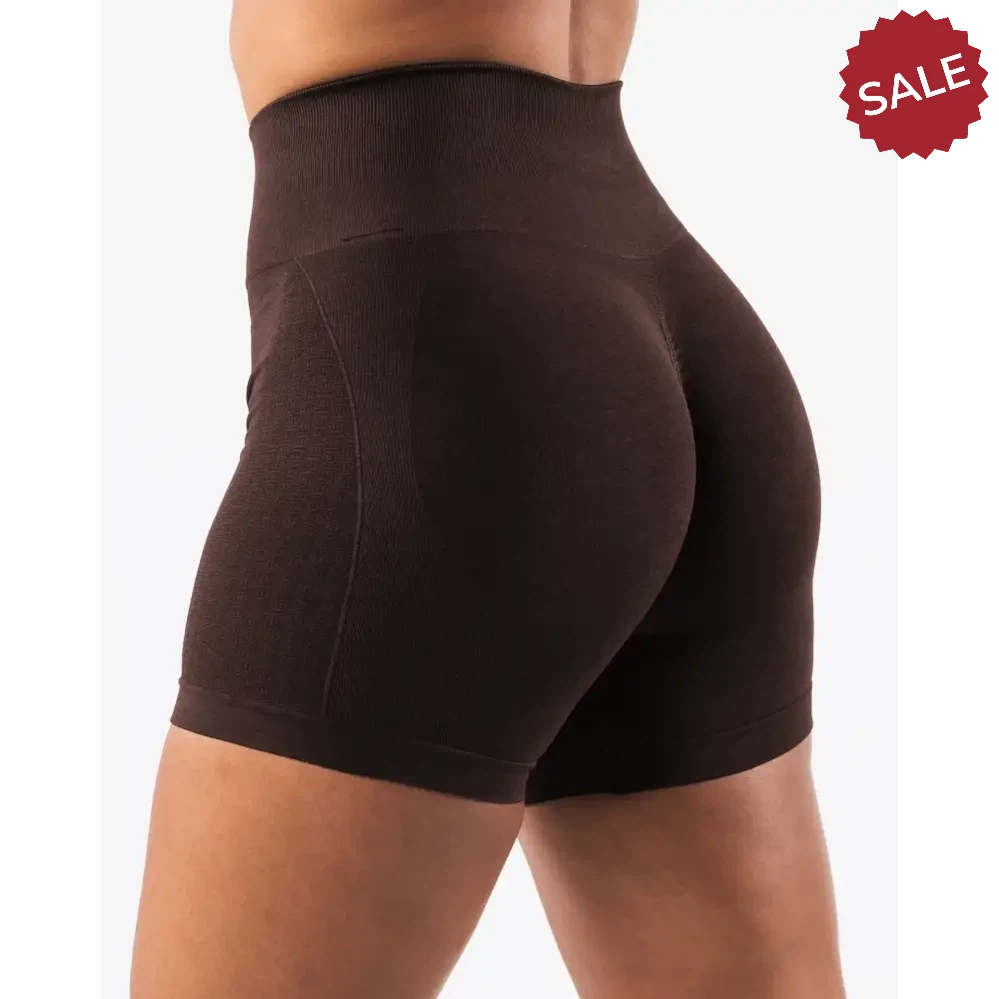 NCLAGEN Women’s Seamless Gym Yoga Shorts – High Waist Butt Scrunch Leggings