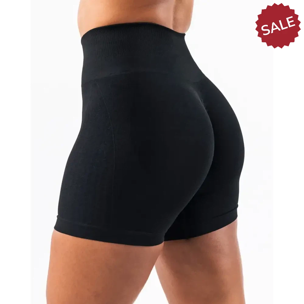 NCLAGEN Women’s Seamless Gym Yoga Shorts – High Waist Butt Scrunch Leggings