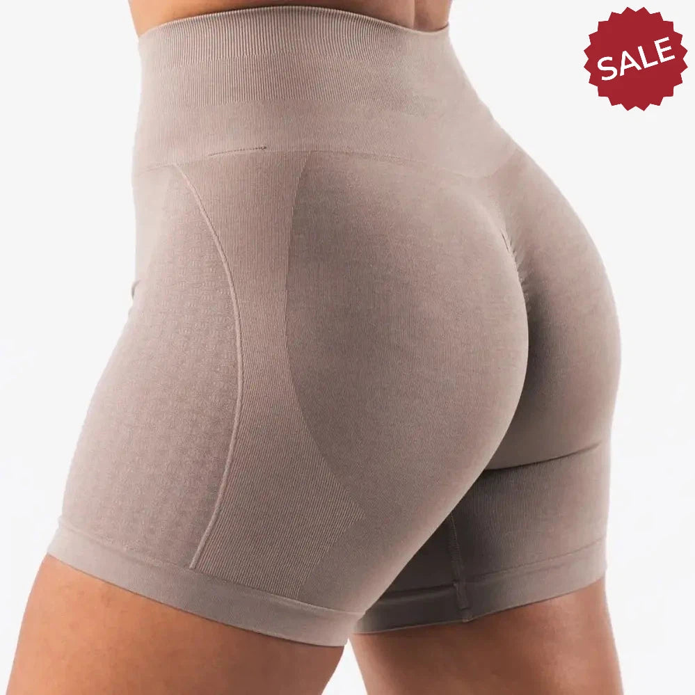 NCLAGEN Women’s Seamless Gym Yoga Shorts – High Waist Butt Scrunch Leggings