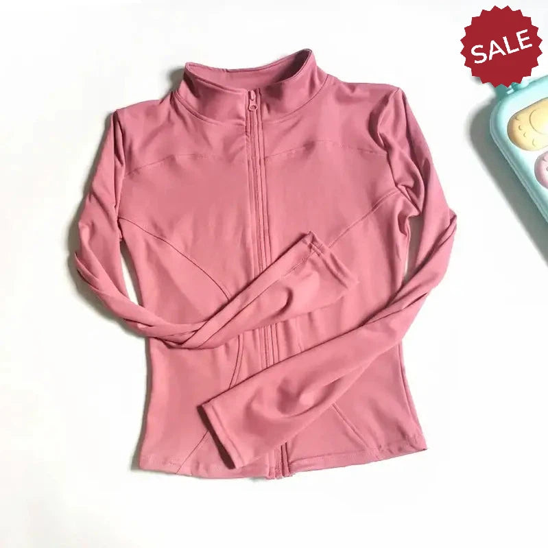 Peeli Long Sleeve Sports Jacket – Women’s Zip Fitness Yoga Shirt