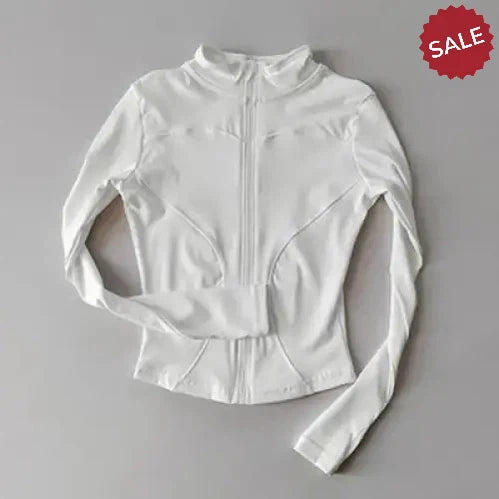 Peeli Long Sleeve Sports Jacket – Women’s Zip Fitness Yoga Shirt