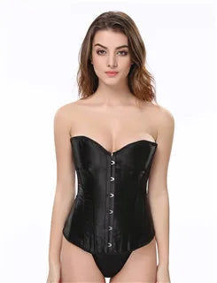 Plus Size Body Shapewear Costumes Women lingerie Sexy Pleated Trim Corset Lace Up Corsets And Bustiers With G String 810#