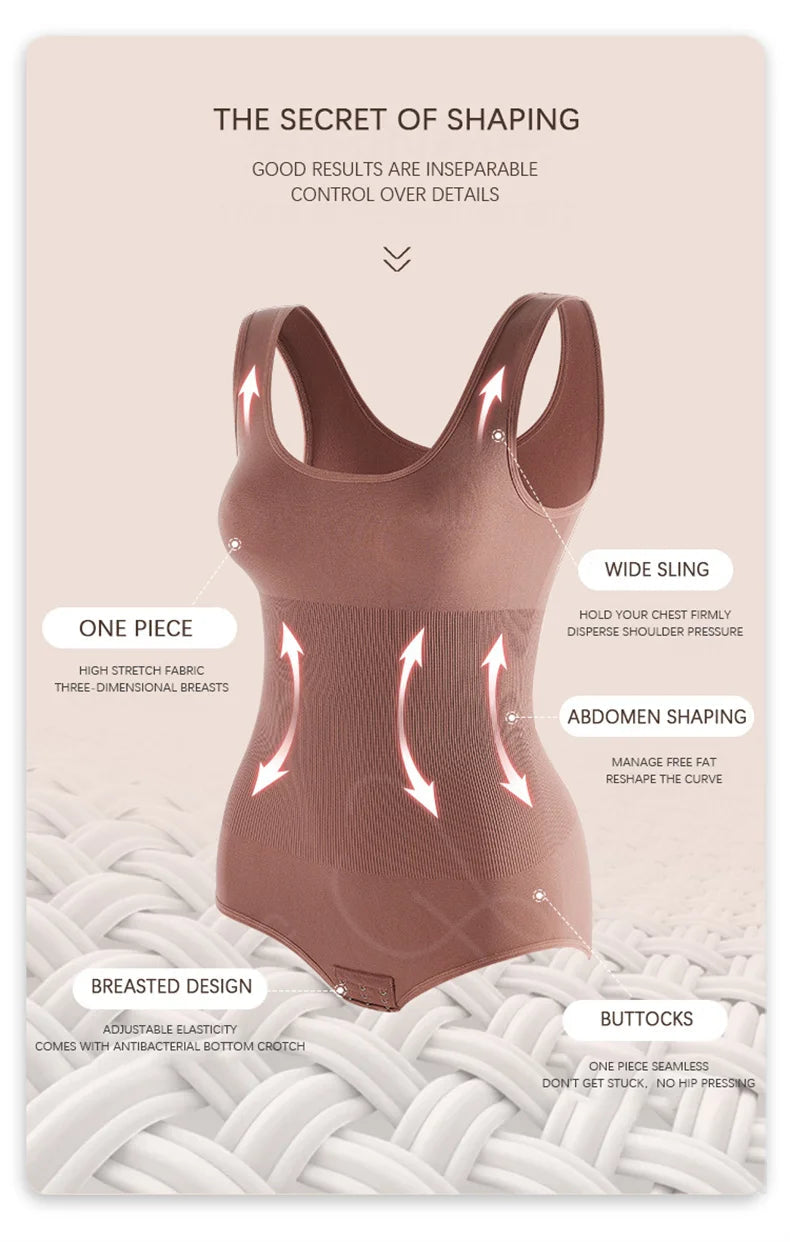 Plus Size Butt Lifter Bodysuit – Open Crotch Tummy Control