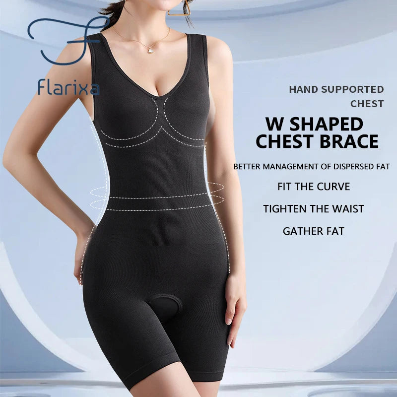Plus Size Butt Lifter Bodysuit – Open Crotch Tummy Control