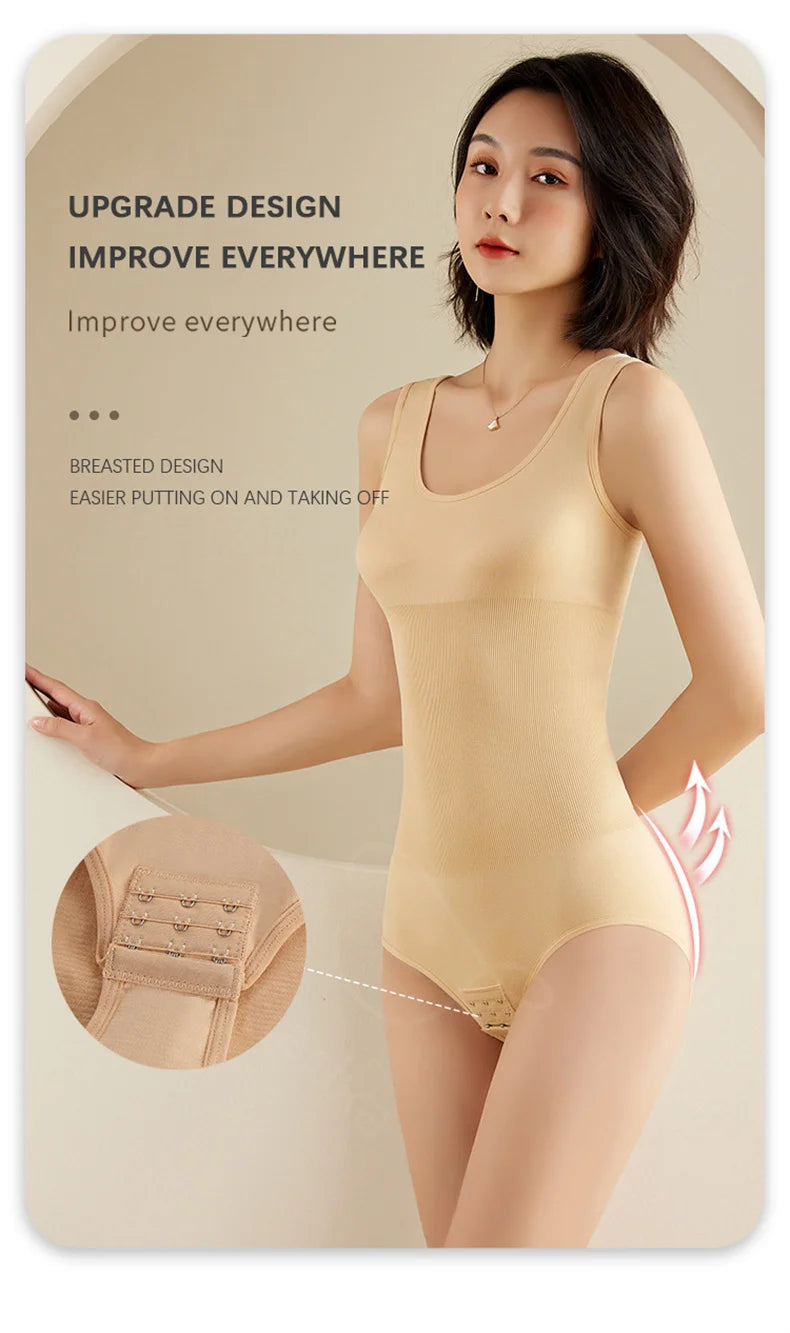 Plus Size Butt Lifter Bodysuit – Open Crotch Tummy Control