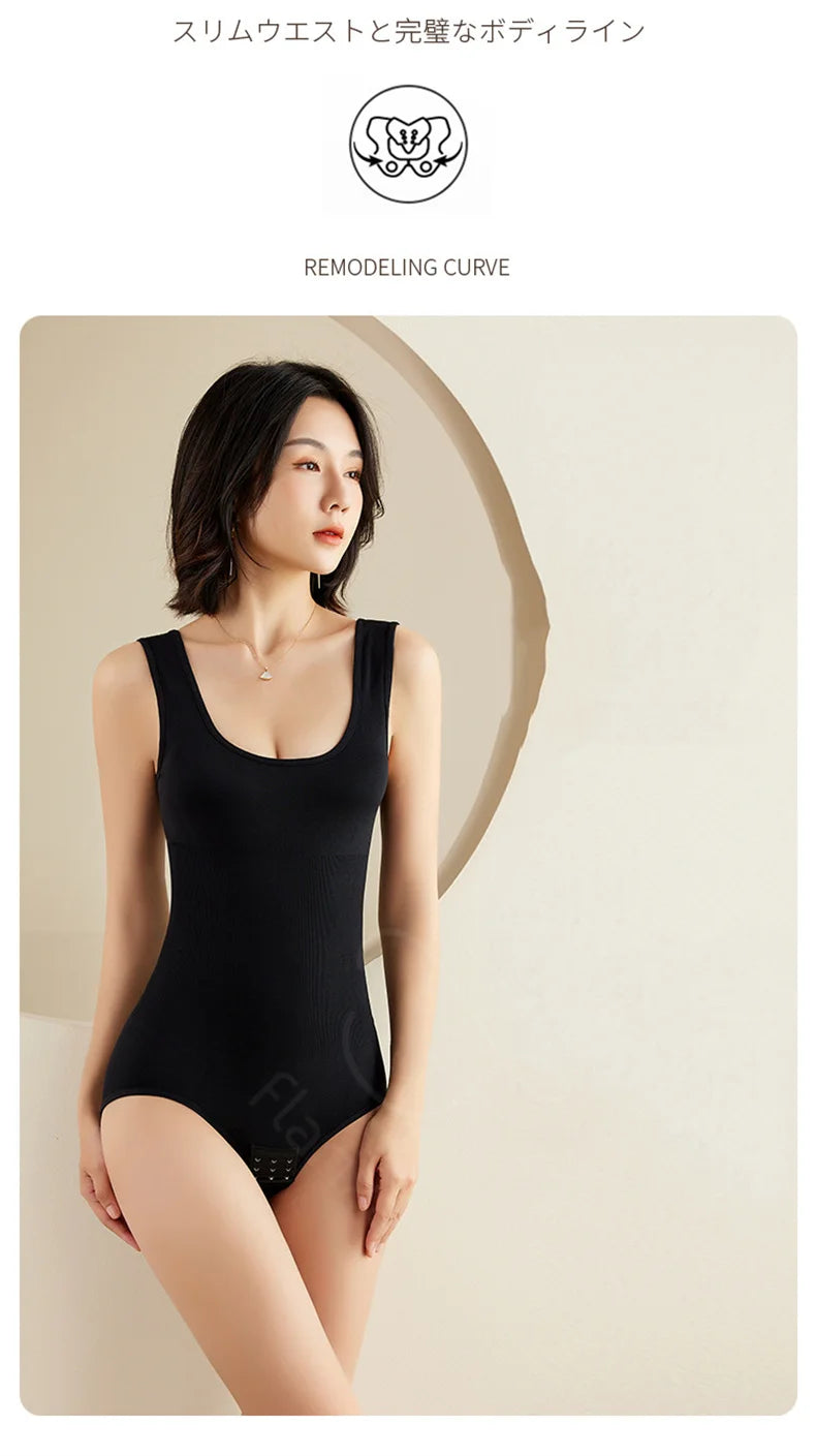 Plus Size Butt Lifter Bodysuit – Open Crotch Tummy Control