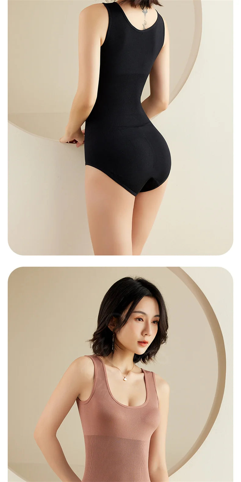Plus Size Butt Lifter Bodysuit – Open Crotch Tummy Control