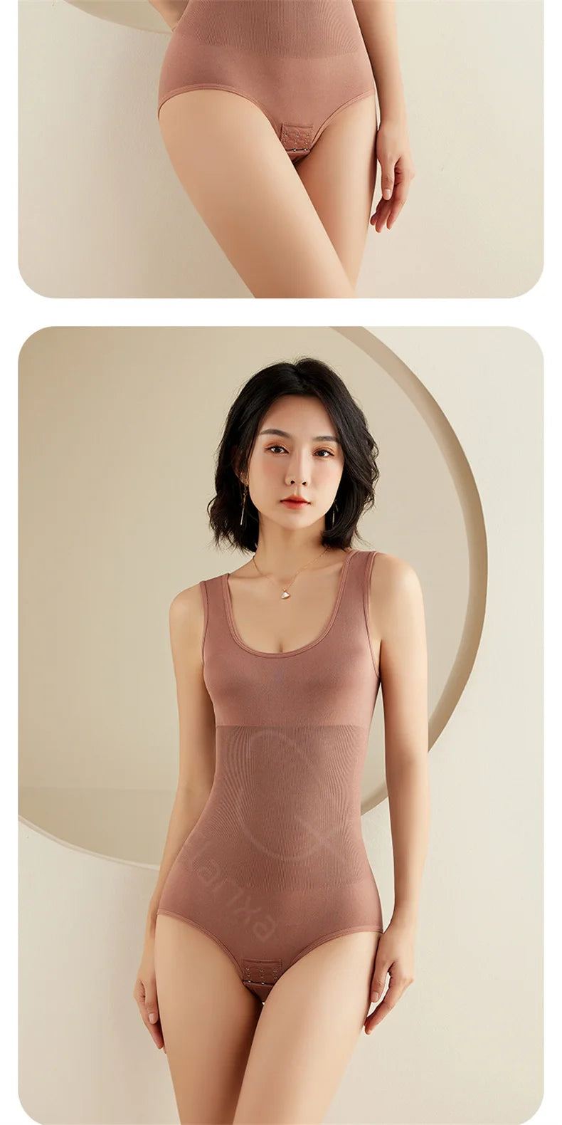Plus Size Butt Lifter Bodysuit – Open Crotch Tummy Control