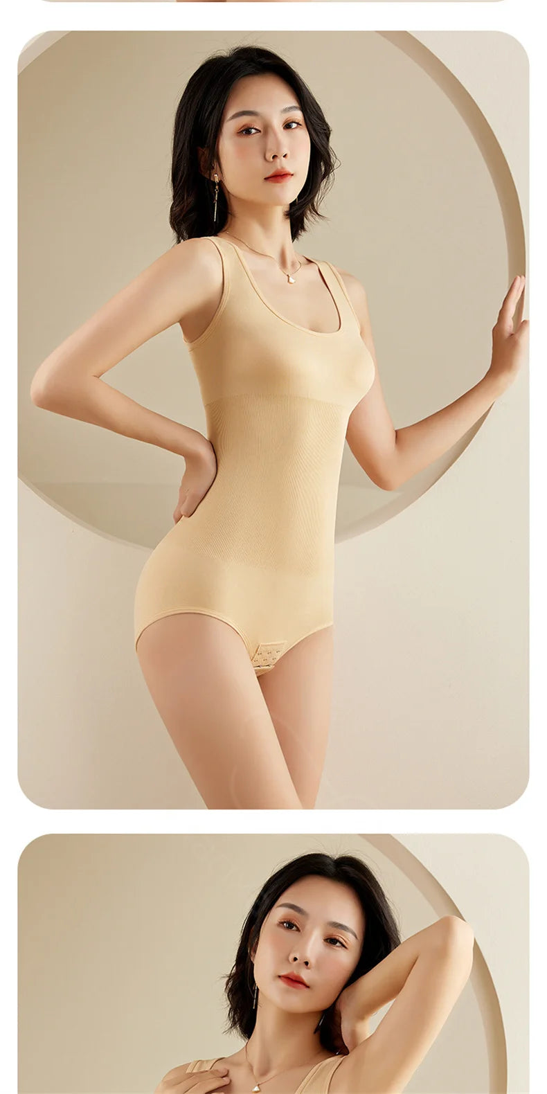Plus Size Butt Lifter Bodysuit – Open Crotch Tummy Control