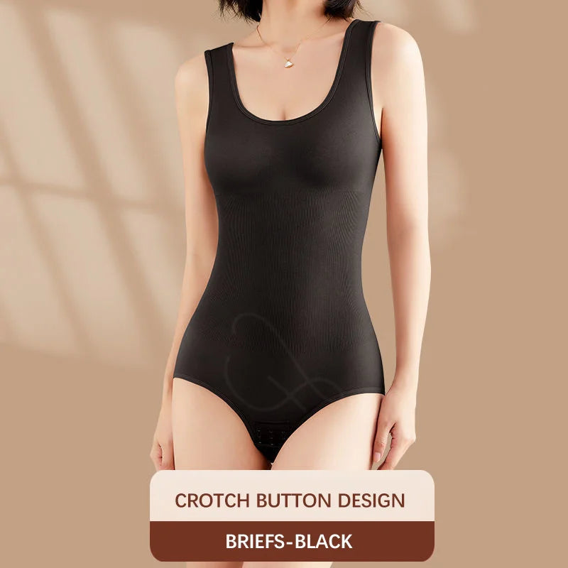 Plus Size Butt Lifter Bodysuit – Open Crotch Tummy Control