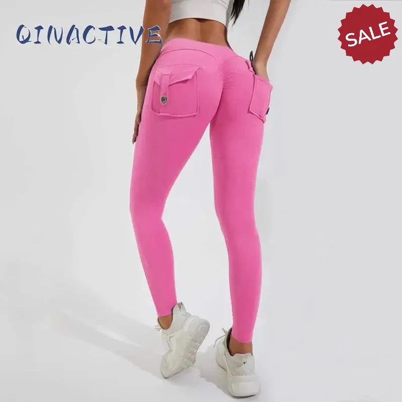 QINACTIVE Women’s High-Waist Gym Leggings with Pockets