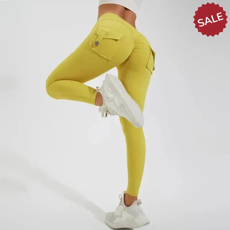 QINACTIVE Women’s High-Waist Gym Leggings with Pockets