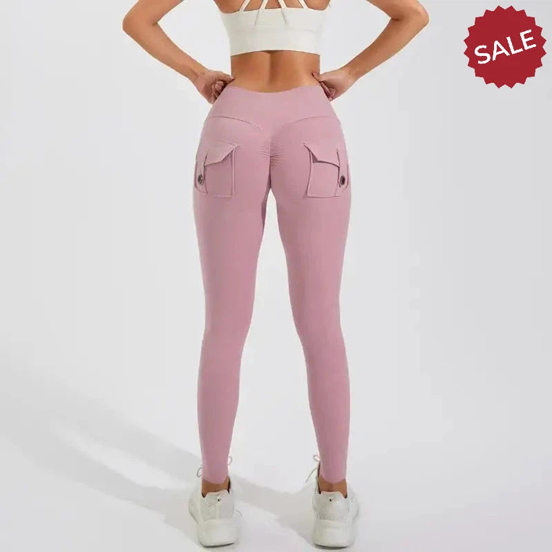 QINACTIVE Women’s High-Waist Gym Leggings with Pockets