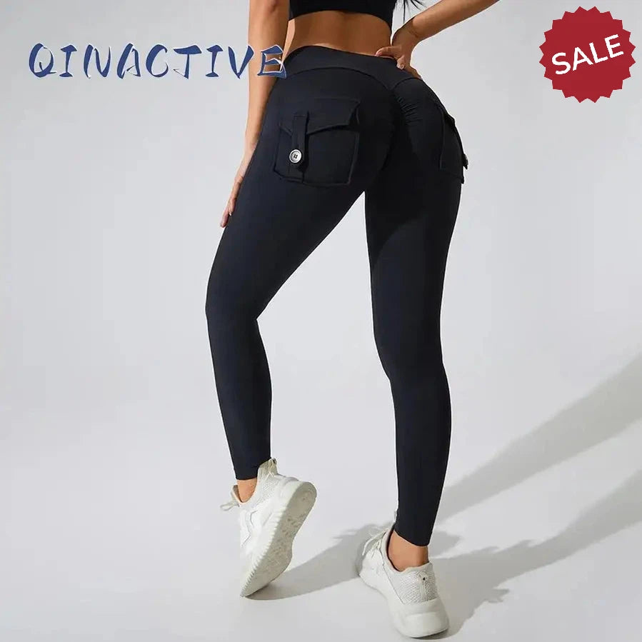 QINACTIVE Women’s High-Waist Gym Leggings with Pockets