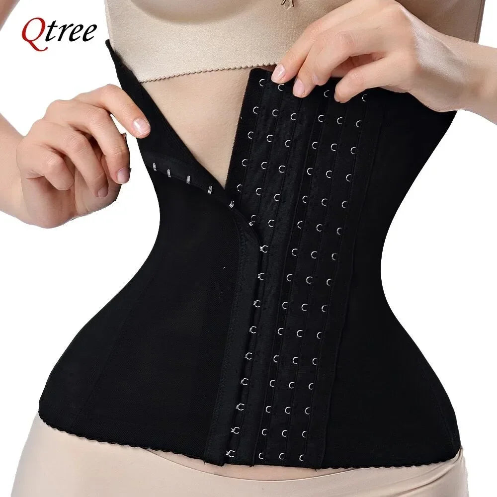 Qtree Slimming Waist Trainer Belt – Firm Tummy Control