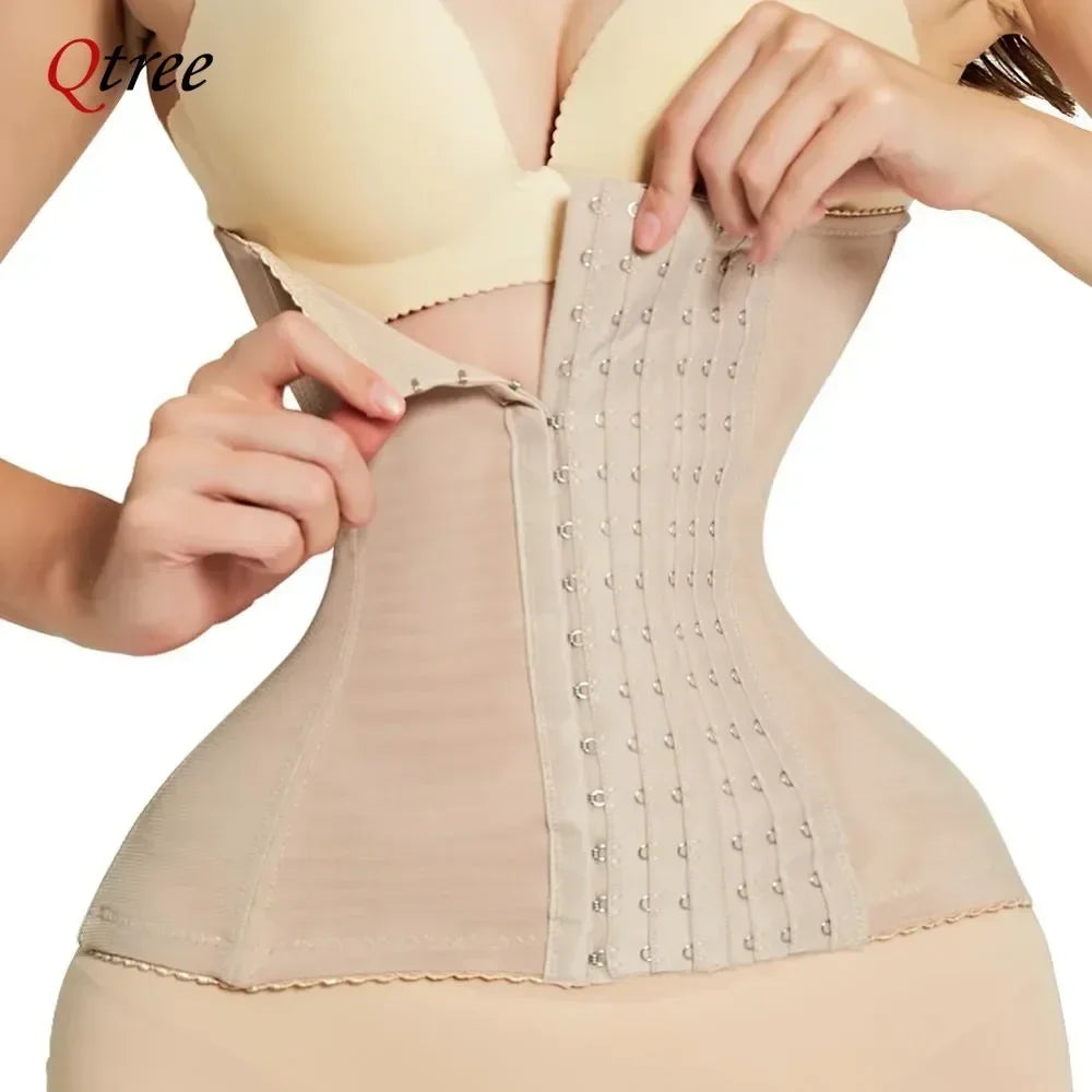 Qtree Slimming Waist Trainer Belt – Firm Tummy Control