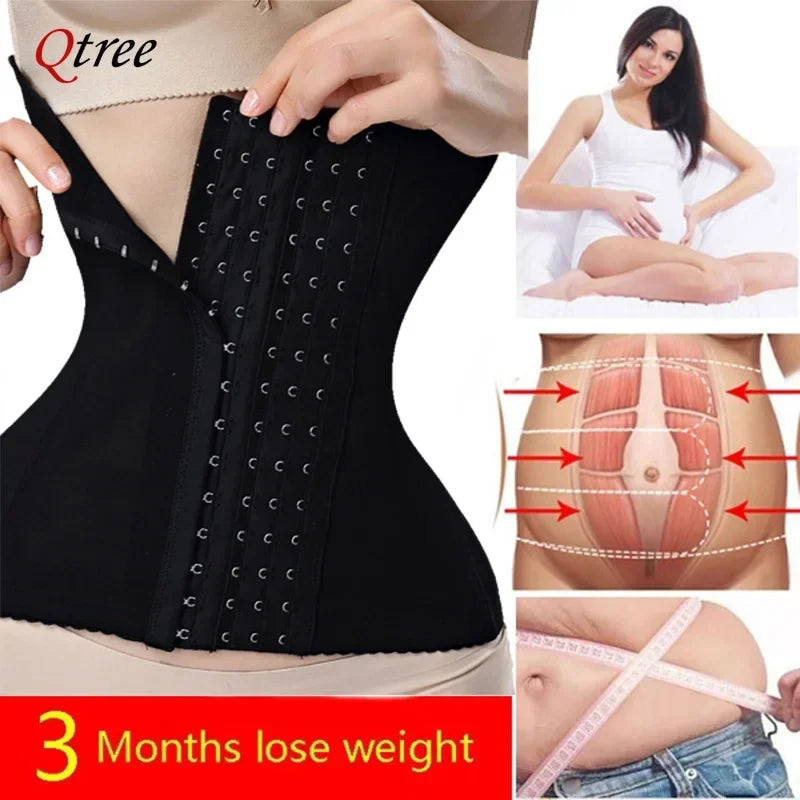 Qtree Slimming Waist Trainer Belt – Firm Tummy Control