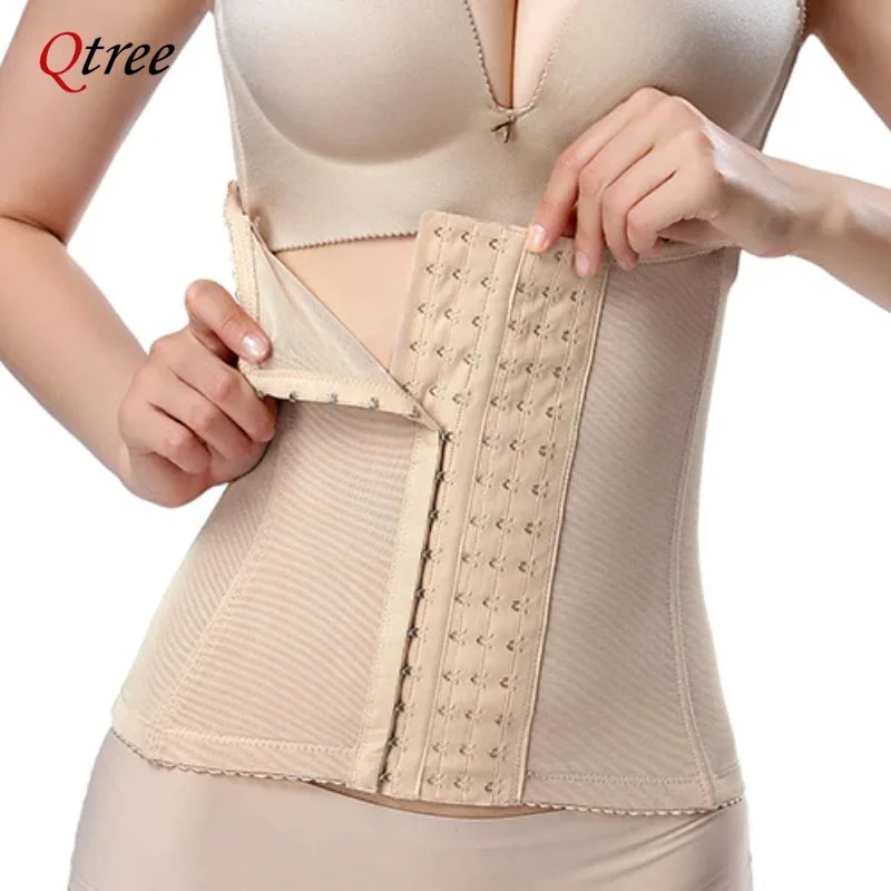 Qtree Slimming Waist Trainer Belt – Firm Tummy Control