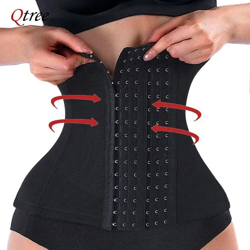 Qtree Slimming Waist Trainer Belt – Firm Tummy Control