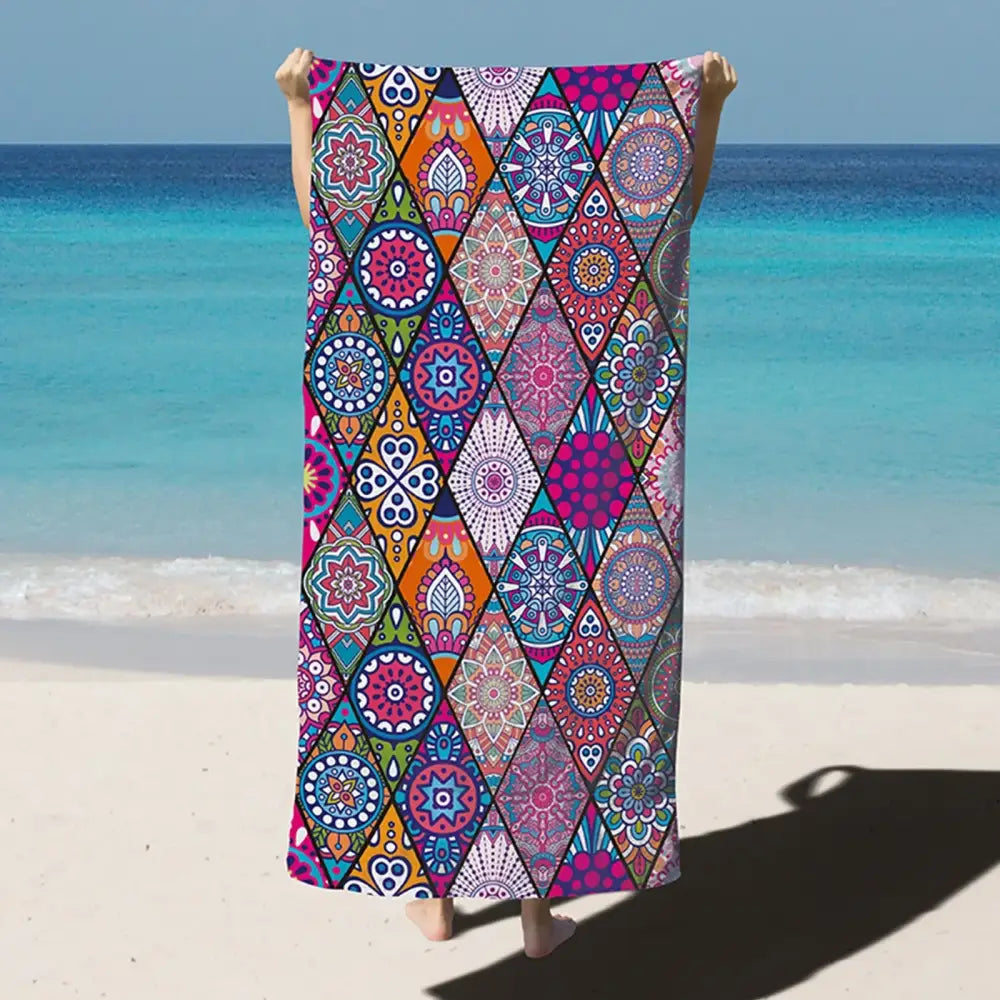 Quick-Drying Microfiber Beach Towel - Oversized 35x71in, Super Absorbent