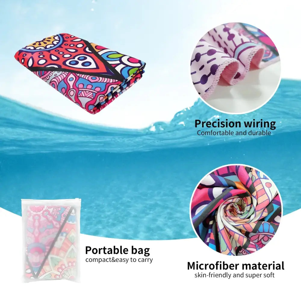 Quick-Drying Microfiber Beach Towel - Oversized 35x71in, Super Absorbent