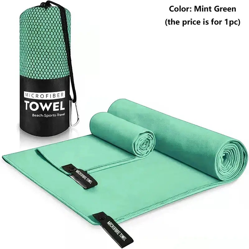 Quick-Drying Portable Beach Sports Towel 40x80/76x152CM - Swimming, Beach, Fitness, Camping