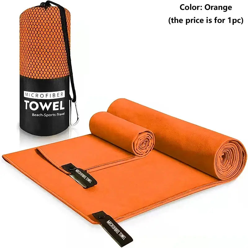 Quick-Drying Portable Beach Sports Towel 40x80/76x152CM - Swimming, Beach, Fitness, Camping