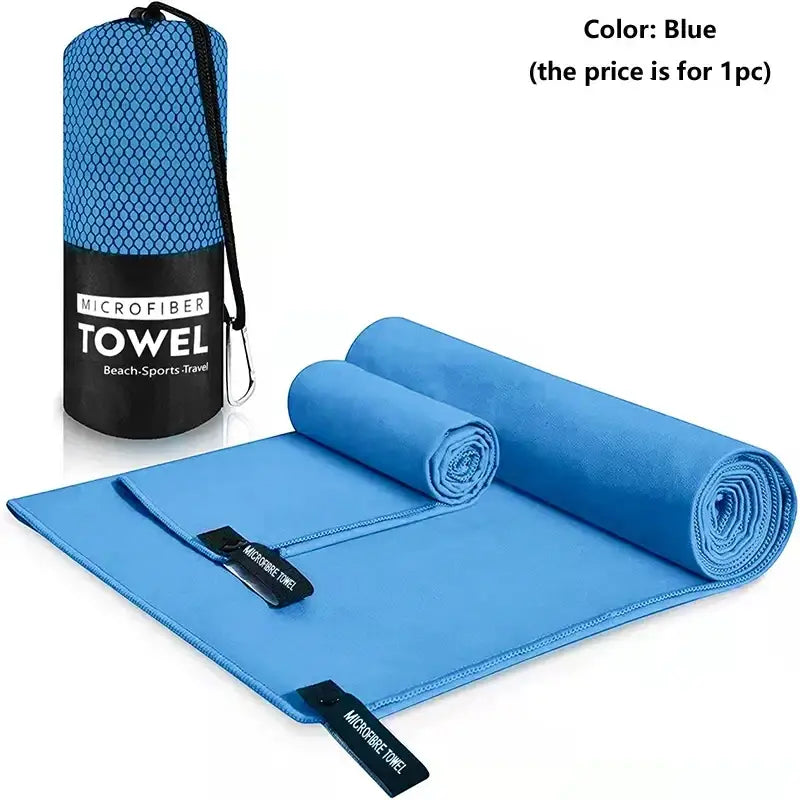Quick-Drying Portable Beach Sports Towel 40x80/76x152CM - Swimming, Beach, Fitness, Camping