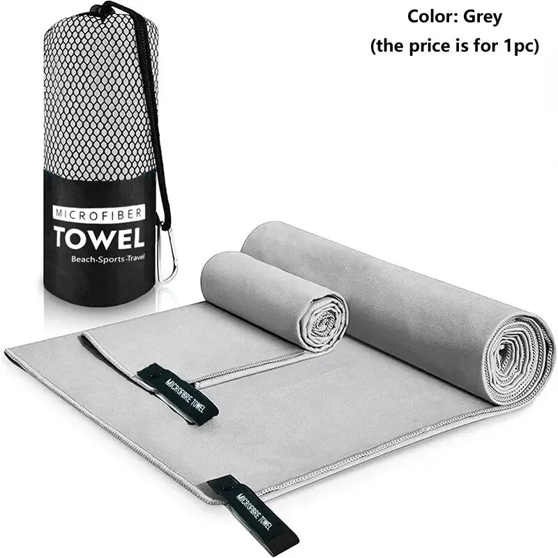 Quick-Drying Portable Beach Sports Towel 40x80/76x152CM - Swimming, Beach, Fitness, Camping