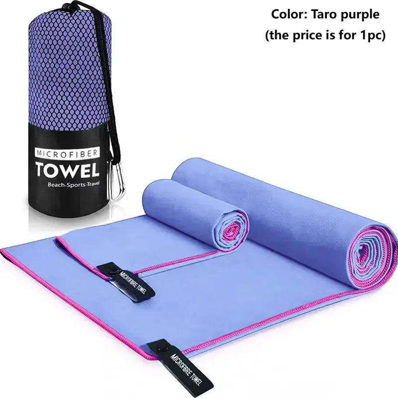 Quick-Drying Portable Beach Sports Towel 40x80/76x152CM - Swimming, Beach, Fitness, Camping
