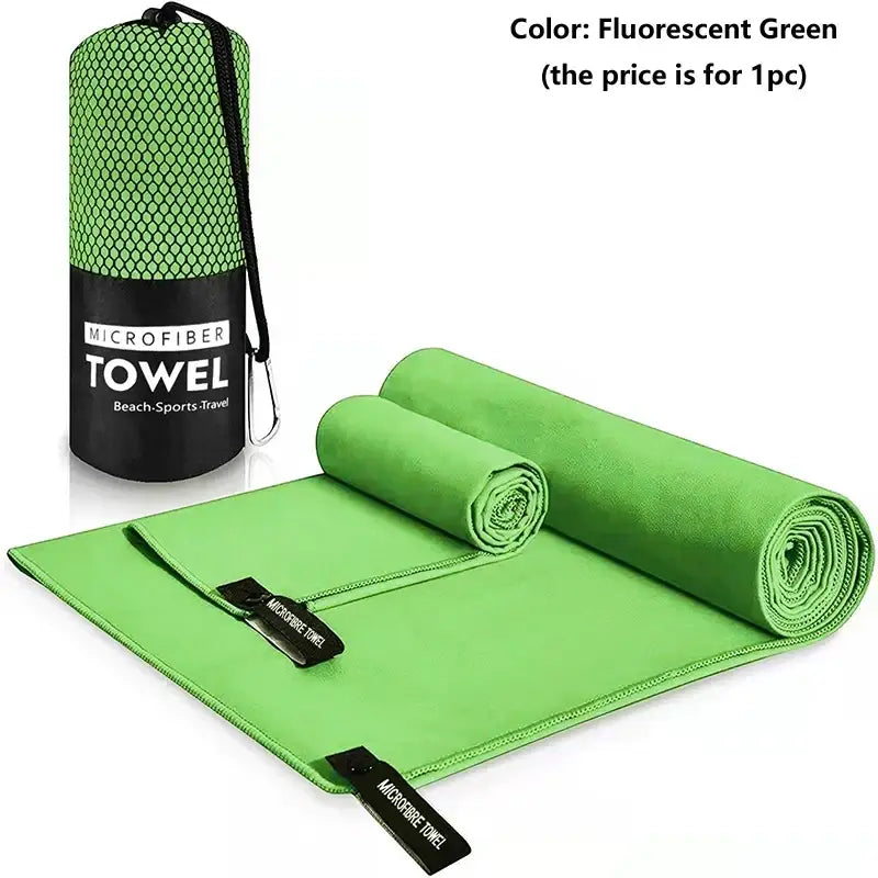 Quick-Drying Portable Beach Sports Towel 40x80/76x152CM - Swimming, Beach, Fitness, Camping