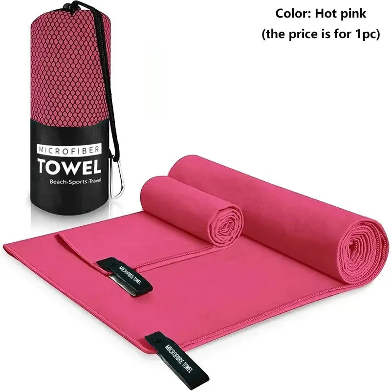 Quick-Drying Portable Beach Sports Towel 40x80/76x152CM - Swimming, Beach, Fitness, Camping