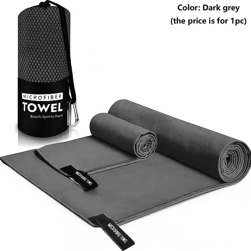 Quick-Drying Portable Beach Sports Towel 40x80/76x152CM - Swimming, Beach, Fitness, Camping