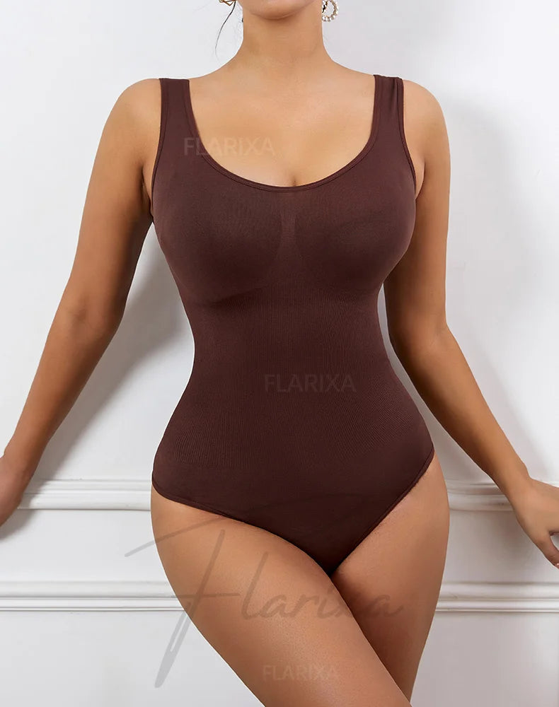 Seamless Plus Size Bodysuit – Postpartum Butt Lift Shapewear