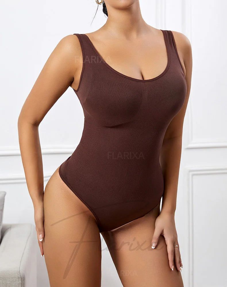 Seamless Plus Size Bodysuit – Postpartum Butt Lift Shapewear