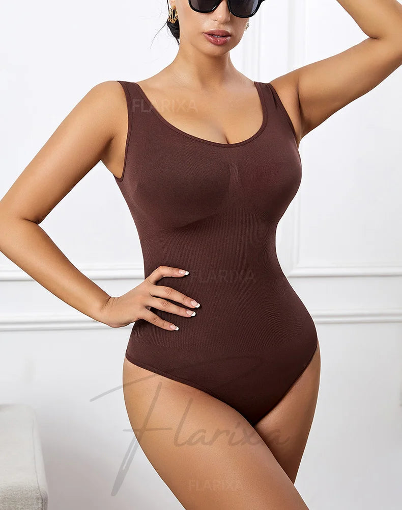 Seamless Plus Size Bodysuit – Postpartum Butt Lift Shapewear