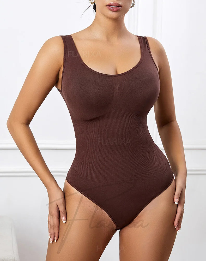Seamless Plus Size Bodysuit – Postpartum Butt Lift Shapewear