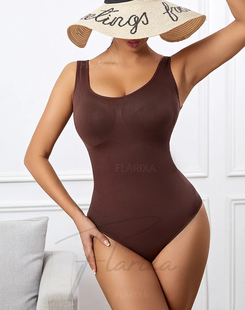 Seamless Plus Size Bodysuit – Postpartum Butt Lift Shapewear