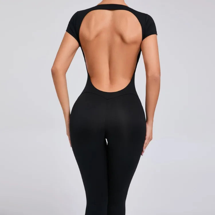 Seamless Yoga Jumpsuit - Backless One-Piece for Women