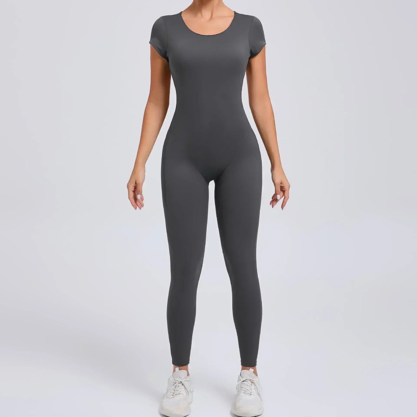 Seamless Yoga Jumpsuit - Backless One-Piece for Women