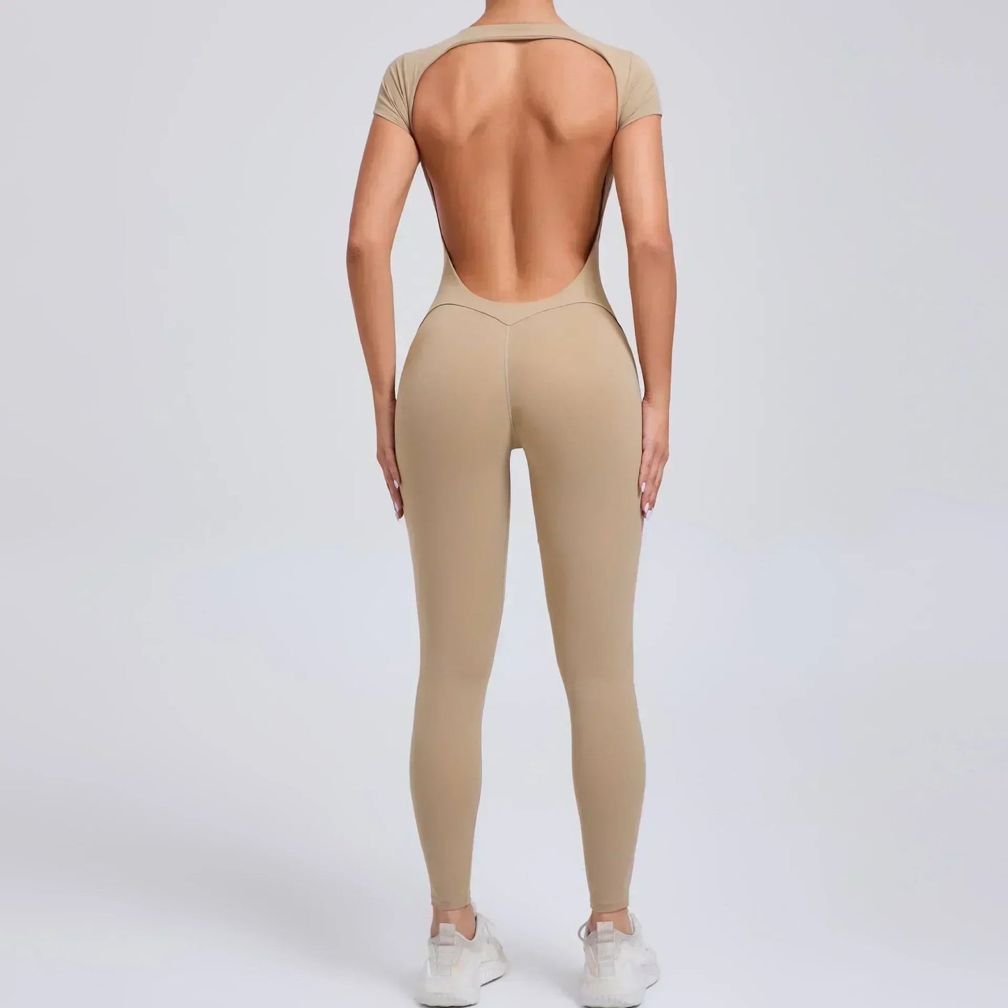 Seamless Yoga Jumpsuit - Backless One-Piece for Women