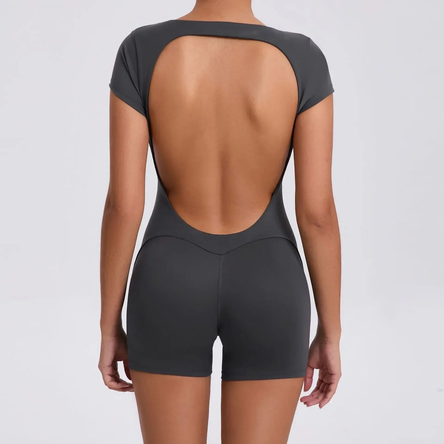 Seamless Yoga Jumpsuit - Backless One-Piece for Women