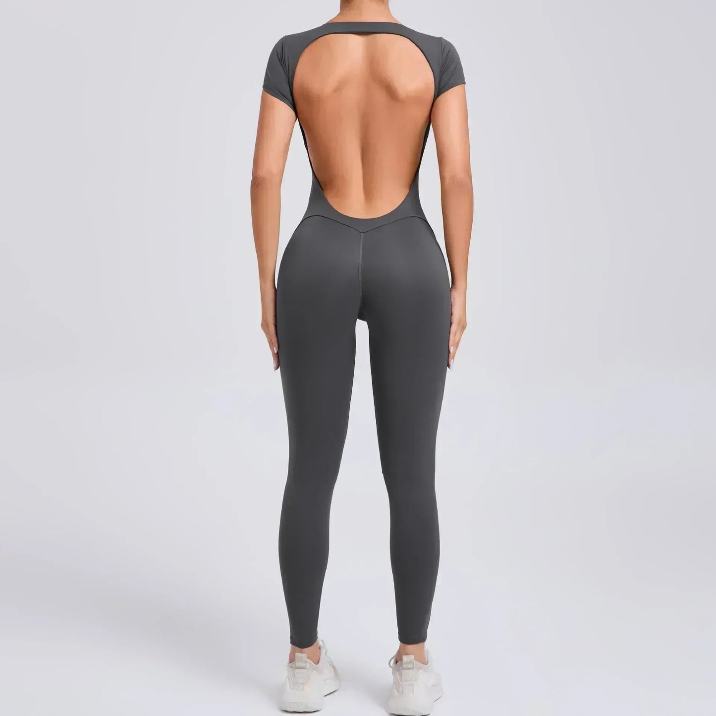 Seamless Yoga Jumpsuit - Backless One-Piece for Women